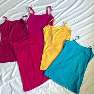 Bundle of 5 Solid Color Tank Tops All Size Medium